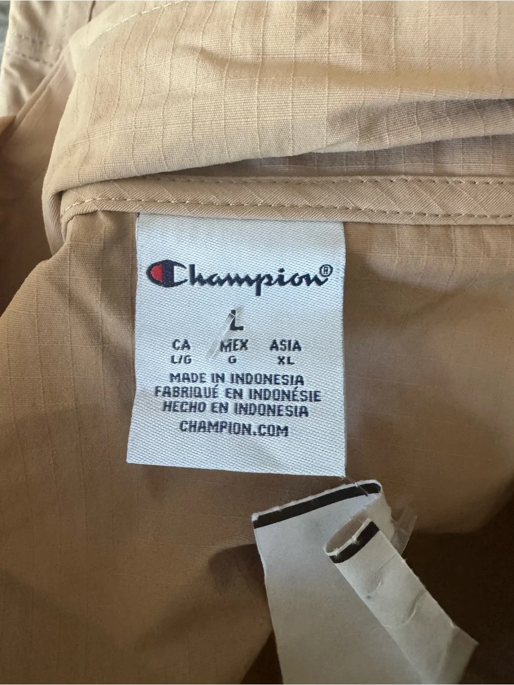 Champion Lightweight Hooded Anorak Jacket - Beige